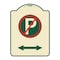 Signmission No ParkingW/ Bidirectional Arrow Heavy-Gauge Aluminum Architectural Sign, 24" x 18", TG-1824-23656 A-DES-TG-1824-23656 - alternate 1